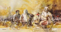 M Alam Jahangir, 11 x 21 Inch, Watercolor on Paper, Figurative Painting, AC-MAJ-012
